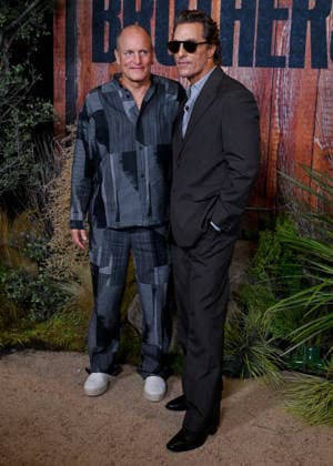 September 17, 2026, Westwood, California, USA: American actor WOODY HARRELSON, 65, and American actor MATTHEW, MCCONAUGHEY, 56, wearing Prada, attend Apple TVâ€⠢s â€oeBrothers†Premiere. Westwood USA - ZUMAb173 20260917_aap_b173_018 Copyright: xBillyxBennightx