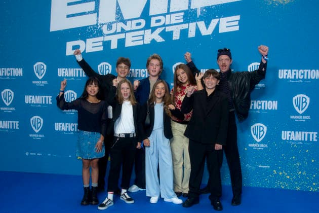 Emil und die Detektive , Filmpremiere im Kino in der Kulturbrauerei, Berlin, 20.09.2026 Nicholas Jonah Peter (Emil), Merlin Sandmeyer (Max Grundeis), , Lara Toni Lüdders (Pony), Kilian Kasa (Gustav), Bela Louis Plass (Dienstag), Ai Vy Bui (Anh), Camille Moltzen (Jason), EMIL und die Detektive , Weltpremiere im Kino in der Kulturbrauerei, Berlin, 20.09.2026 Berlin Kino in der Kulturbrauerei Deutschland, germany Copyright: xChristianxBehringx