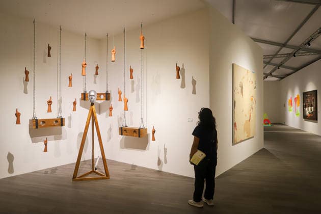 September 20, 2026, Surabaya, East Java, Indonesia: Visitors observe contemporary artworks at the ArtSubs 2026 exhibition at Balai Pemuda, Surabaya, East Java, Indonesia, on September 20, 2026. Titled border, threshold, beyond, the art exhibition features 500 works by 113 artists from across Indonesia, serving as a response to the public s need for a space of contemplation, reflection, and entertainment. Surabaya Indonesia - ZUMAp290 20260920_zip_p290_026 Copyright: xRendyxAgungxPrakosox