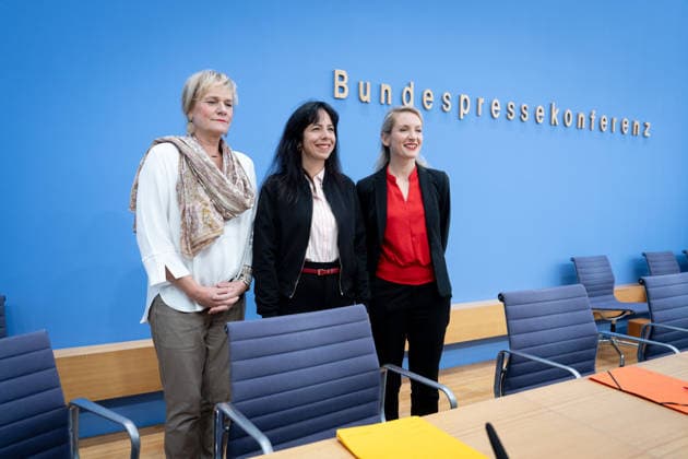 Bundespressekonferenz, Die Linke Berlin, BPK, Die Linke, Wahlen, Mecklenburg-Vorpommern, Ines Schwerdtner, Vorsitzende, Elif Eralp, Bürgermeisterkandidatin, Simone Oldenburg, Spitzenkandidatin Berlin Berlin GER