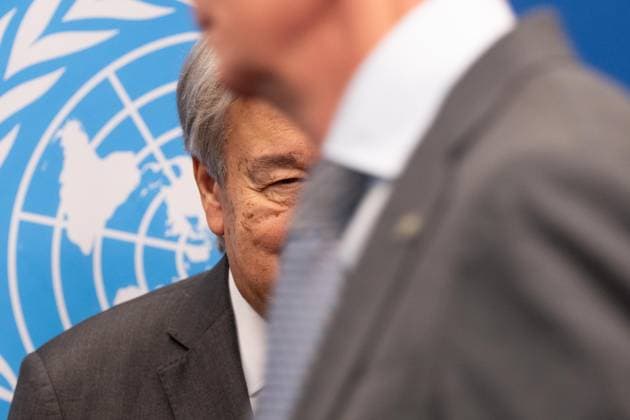 September 21, 2026, Bronx, New York, USA: UN Secretary-General Antonio Guterres meets with Alar Karis, President, Republic of Estonia, Edgars Rinkevics, President, Republic of Latvia and Gitanas Nauseda, President, Republic of Lithuania at UN Headquarters in New York, NY on September 21, 2026. Bronx USA - ZUMAr339 20260921_znp_r339_011 Copyright: xLevxRadinx
