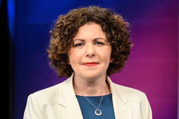 im Bild v.l.: Amira Mohamed Ali (BSW, Parteivorsitzende), GER, Berlin, Studio, zu Gast bei Maischberger, politische Talkshow, TV, Format, mit Moderatorin Sandra Maischberger, Das Erste, aus Adlershof Am Studio 20, 23.09.2026, Copyright: HMBxMedia UwexKoch
