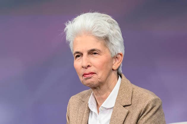 im Bild v.l.: Marie-Agnes Strack-Zimmermann (FDP, Vorsitzende EU-Verteidigungsausschuss), GER, Berlin, Studio, zu Gast bei Maischberger, politische Talkshow, TV, Format, mit Moderatorin Sandra Maischberger, Das Erste, aus Adlershof Am Studio 20, 23.09.2026, Copyright: HMBxMedia UwexKoch