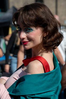 September 26, 2026, London, United Kingdom: An attendee at the King™s Cross Classic Car Boot Sale in London poses for photographs. The Kings Cross Classic Car Boot Sale returned to Granary Square and Stable Street, King™s Cross, London, for its 11th year. Held several times throughout the year, the event brings together vintage fashion, second-hand clothing, jewellery, homewares, collectables and vinyl records alongside classic cars, motorcycles and commercial vehicles. Visitors browsed stalls and traders, with many making a special effort to dress in period clothing inspired by the 1950s, 1960s and 1970s.continuing a tradition associated with the event. London United Kingdom - ZUMAs197 20260926_aaa_s197_377 Copyright: xJamesxWilloughbyx