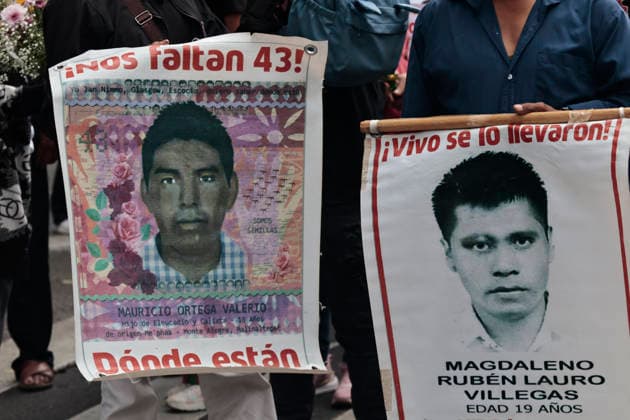September 26, 2026, Mexico City, Cdmx, Mexico: Parents and relatives of the 43 students from the Raoºl Isidro Burgos Rural Teachers College in Ayotzinapa, Guerrero, marched to mark the 12th anniversary of their forced disappearanceâ€carried out by organized crime in collusion with local police and military forces between September 26 and 27, 2014. Hundreds of students from Ayotzinapa marched alongside activists and the parents of the missing students to demand clarity on the case, as the government has yet to provide precise information regarding the fate of the 43. The demonstration proceeded peacefully from the Angel of Independence monument to the city s Zo³calo; there, on a stage set up in front of the National Palace, the - ZUMAp204 20260926_zip_p204_011 Copyright: xJosuexPerezx