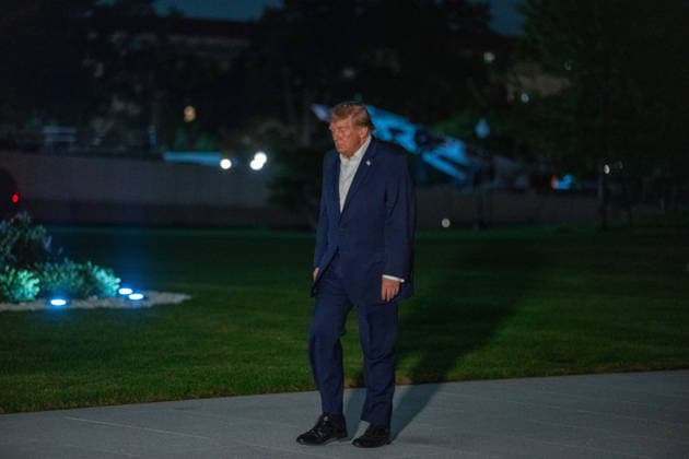 October 3, 2026, Washington, Dc, USA: President Donald Trump returns from a trip to Dayton, OH on October 3, 2026. Washington USA - ZUMAl312 20261003_znp_l312_005 Copyright: xAndrewxLeydenx