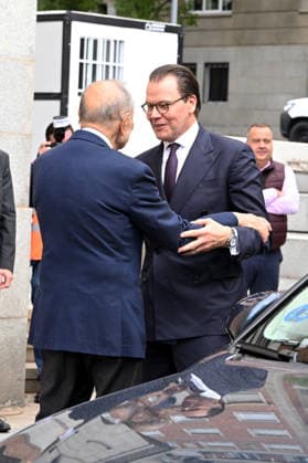 The Prado Museum reopens the Queen Christina Sculpture Gallery with a visit from Prince Daniel of Sweden. The president of the Royal Board of Trustees of the Prado Museum, Javier Solana, and Prince Daniel of Sweden upon their arrival at the museum for the reopening of the Queen Christina Sculpture Gallery on October 6, 2026, in Madrid, Spain CELEBRITIES PRADO MUSEUM ROYALTY PRINCE José Madrid Madrid Spain Copyright: xJosà xOlivax 7824404
