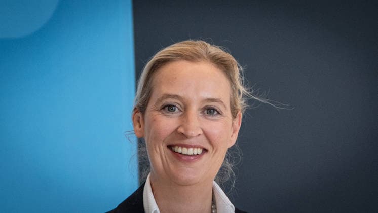 Alice Weidel, AfD-Partei- und Fraktionsvorsitzende;Pressestatement der beiden Parteivorsitzenden und Fraktionsvorsitzenden der AfD vor Beginn der Fraktionssitzung im Deutschen Bundestag, Berlin Berlin Deutschland Bundestag