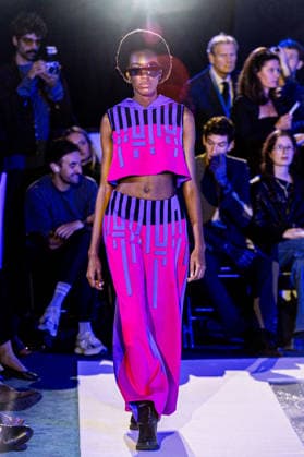 PFW Pierre Cardin Runway NB A model walks the runway during the Pierre Cardin Womenswear Spring Summer 2027 show at Pailleron ice rink as part of Paris Fashion Week on October 06, 2026 in Paris, France. Photo by Nasser Berzane ABACAPRESS.COM Paris France Copyright: xBerzanexNasser ABACAx