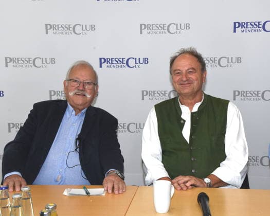 Wiggerl Hagn Wiesnwirt Rainer Maria Schießler Pfarrer München 07.10.2026 Presseclub München Eigenveranstaltung: Nach der Wiesn ist vor der Wiesn Das Rekord-Oktoberfest. Eine unterhaltsame Bilanz des größten Volksfestes der Welt mit Wirten, Pfarrern, Kellnerinnen, Trachtlern und Politikerinnen Foto Muenchen