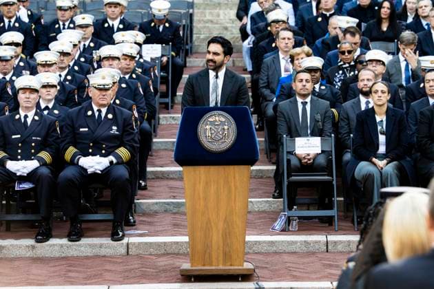 October 7, 2026, New York City, New York, United States: New York City Mayor ZOHRAN MAMDANI (D) speaking at the 119th Annual FDNY (Fire Department of the City of New York) Memorial Service in New York City. New York City United States - ZUMAb161 20261007_aap_b161_004 Copyright: xMichaelxBrochsteinx