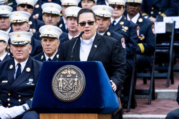 October 7, 2026, New York City, New York, United States: Fire Department of the City of New York (FDNY) Commissioner LILLIAN BONSIGNORE speaking at the 119th Annual FDNY (Fire Department of the City of New York) Memorial Service in New York City. New York City United States - ZUMAb161 20261007_aap_b161_005 Copyright: xMichaelxBrochsteinx