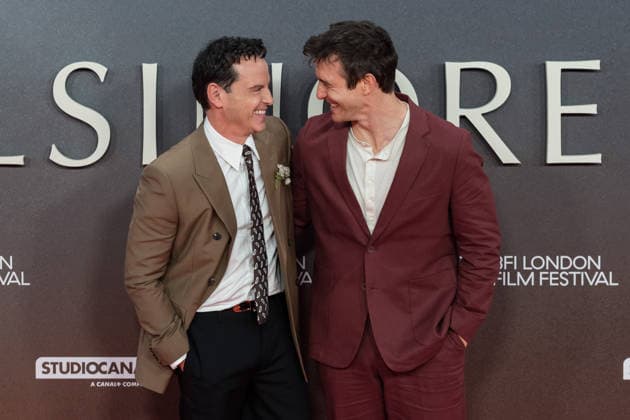 Elsinore Opening Night Gala at BFI London Film Festival LONDON, UNITED KINGDOM - OCTOBER 07: Andrew Scott (L) and Luke Thompson (R) attend the opening night gala of Elsinore during the 70th BFI London Film Festival at the Royal Festival Hall in London, United Kingdom on October 07, 2026. Wiktor Szymanowicz Anadolu London United Kingdom. Editorial use only. Please get in touch for any other usage. Copyright: x2026xAnadoluxWiktorxSzymanowiczx