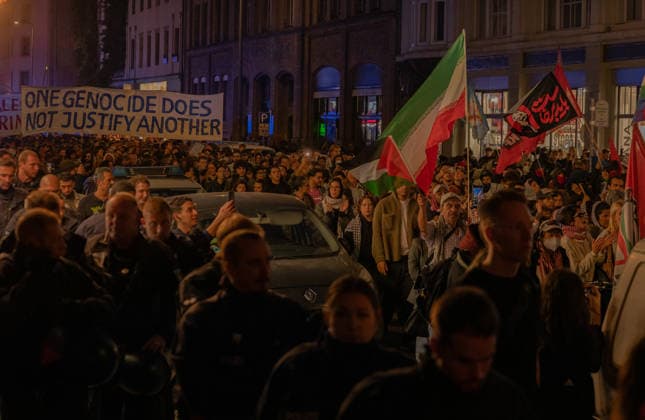 October 7, 2026, Berlin, Germany: Hundereds of pro-palestinian protesters gather in Berlin, Germany, on October 7, 2026. This marks the three-year anniversary of the Hamas led border attacks in Southern Israel. Germany - ZUMAj167 20261007_zip_j167_017 Copyright: xSvetxJacquelinex