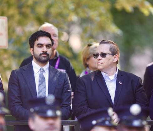 Mayor Zohran Mamdani and Fire Commissioner Lilian Bonsignorie FDNY leadership, and active and retired firefighters attend Riverside Drive rally for firefighters. Mayor Zohran Mamdani and Fire Commissioner Lilian Bonsignorie FDNY leadership, and active and retired firefighters attend Riverside Drive rally for firefighters. 07 Oct 2026 Pictured: Mayor Zohran Mamdani and Fire Commissioner Lilian Bonsignorie FDNY leadership, and active and retired firefighters attend Riverside Drive rally for firefighters. Copyright: xThexMegaxAgencyxSteveSands NewYorkNewswire MEGAx