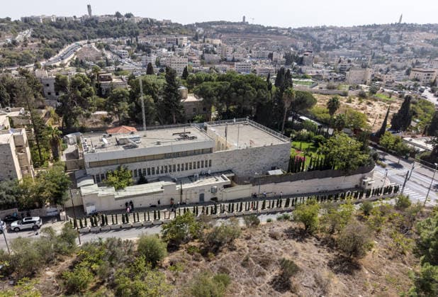 British Consulate General in Jerusalem suspends operations JERUSALEM - OCTOBER 8: A wide-angle view shows the British Consulate General building in East Jerusalem after Israel suspends its operations in retaliation for the United Kingdom s decision to ban imports of products manufactured in illegal Israeli settlements, on October 8, 2026. Mostafa Alkharouf Anadolu Jerusalem Israel. Editorial use only. Please get in touch for any other usage. Copyright: x2026xAnadoluxMostafaxAlkharoufx