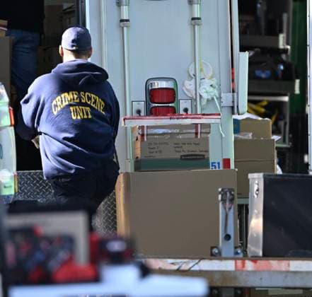 October 7, 2026, Philadelphia, Pennsylvania, USA: FBI agents seize evidence from the home of Eugene Horsch on West Chew Avenue in Philadelphia, Pennsylvania, United States, on October 7, 2026. Several evidence boxes and bags are visible, including one labeled drain trap and liquid contents. Authorities are investigating the property after linking it to at least seven missing women. Eugene Horsch is the son of the late Raymond R.C. Horsch. Philadelphia USA - ZUMAs197 20261007_aaa_s197_644 Copyright: xKylexMazzax