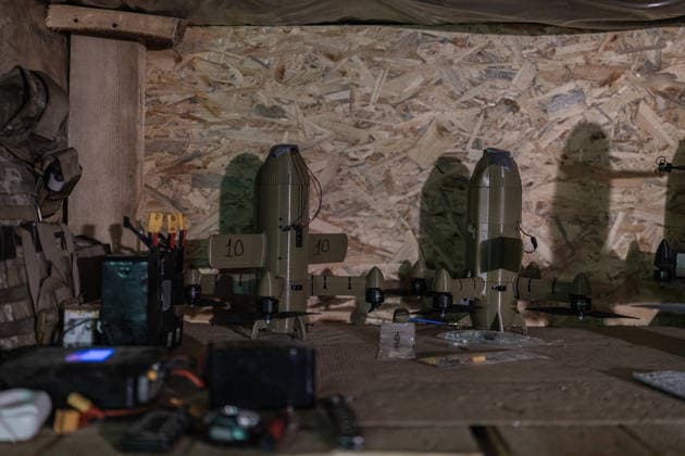Ukrainian drone units are on duty at the front lines in Donetsk Region DONETSK REGION, UKRAINE - OCTOBER 8: Diego Herrera Carcedo Anadolu Donetsk Ukraine. Editorial use only. Please get in touch for any other usage. Copyright: x2026xAnadoluxDiegoxHerreraxCarcedox