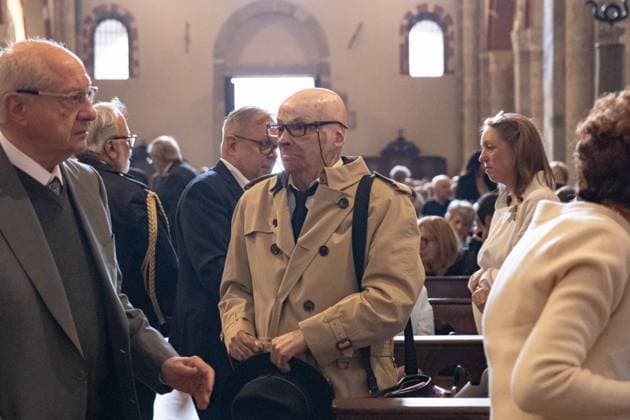 IPA89429906 - Milan, October 8, 1926, Basilica of Sant™Ambrogio, Eucharistic celebration marking the 25th anniversary of the Linate plane crash Pictured: Pasquale Padovano, a survivor of the crash Copyright: xGiuliaxSciaccax xGiuliaxSciaccax IPA89429906
