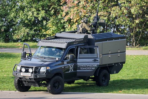 BELARUS, MINSK - OCTOBER 8, 2026: A vehicle is seen during the final phase of the Eurasia-Antiterror 2026 counter-terrorism exercise by relevant agencies of the CIS and SCO member states. The drill is held as part of the 2026 CIS and SCO Counter-Terrorism Forum Minsk Belarus - ZUMAt113 20261008_zaa_t113_322 Copyright: xMaximxMalinovskyx