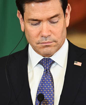US Secretary of State Marco Rubio visits Portugal LISBON, PORTUGAL - OCTOBER 8: US Secretary of State Marco Rubio and Portuguese Foreign Minister Paulo Rangel (not seen) hold a joint press conference at the Necessidades Palace, home to Portugal s Foreign Ministry, in Lisbon, Portugal, on October 8, 2026. Zed Jameson Anadolu Lisbon Portugal. Editorial use only. Please get in touch for any other usage. Copyright: x2026xAnadoluxZedxJamesonx
