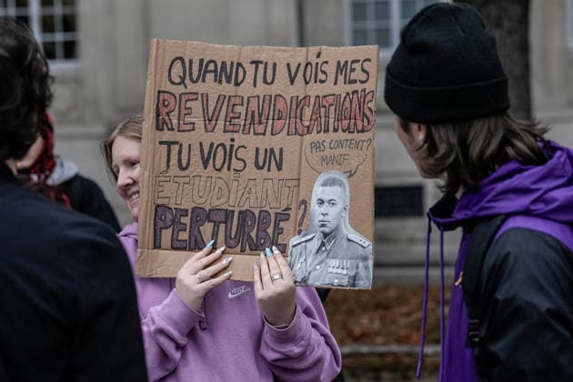 Protest against eduction conditions continues in Nancy NANCY, FRANCE - OCTOBER 8: Students holding placards take to the streets to protest education conditions in Nancy, France, on October 8, 2026. Students are taking part in a nationwide high-school mobilization over school conditions and demands for greater education resources, while security units remain deployed around several locations in the city. Muhammed Said Tako Anadolu Nancy France. Editorial use only. Please get in touch for any other usage. Copyright: x2026xAnadoluxMuhammedxSaidxTakox