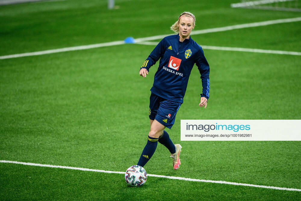 Amanda Ilestedt of Sweden during a training session with the Swedish women s national football team on April 6, 2021 in Stockholm. Photo: Jesper Zerman BILDBYRAN COP 234 JZ0079 fotboll football soccer fotball womenÂ s national team, Nationalteam practice bbeng dam women