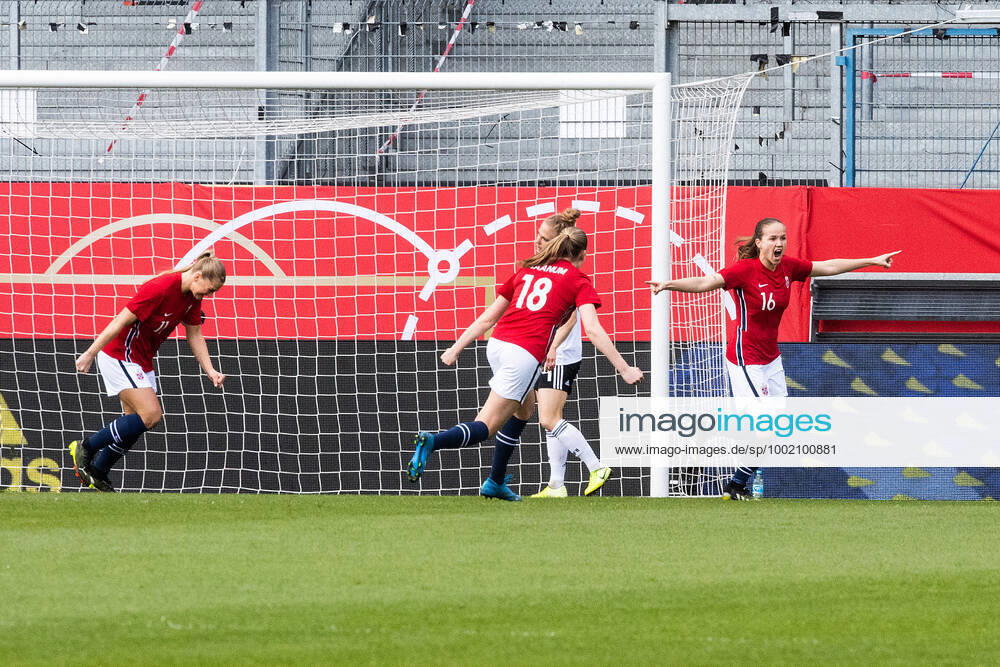 Guro Reiten of Norway celebrates after scoring 0-1 during the International Friendly, Länderspiel, Nationalmannschaft football match between Germany and Norway on April 13, 2021 in Wiesbaden. Photo: Ludvig Thunman BILDBYRAN kod LT LT0148 fotboll football soccer fotball norge norway germany deutschland tyskland dam bbeng jubel