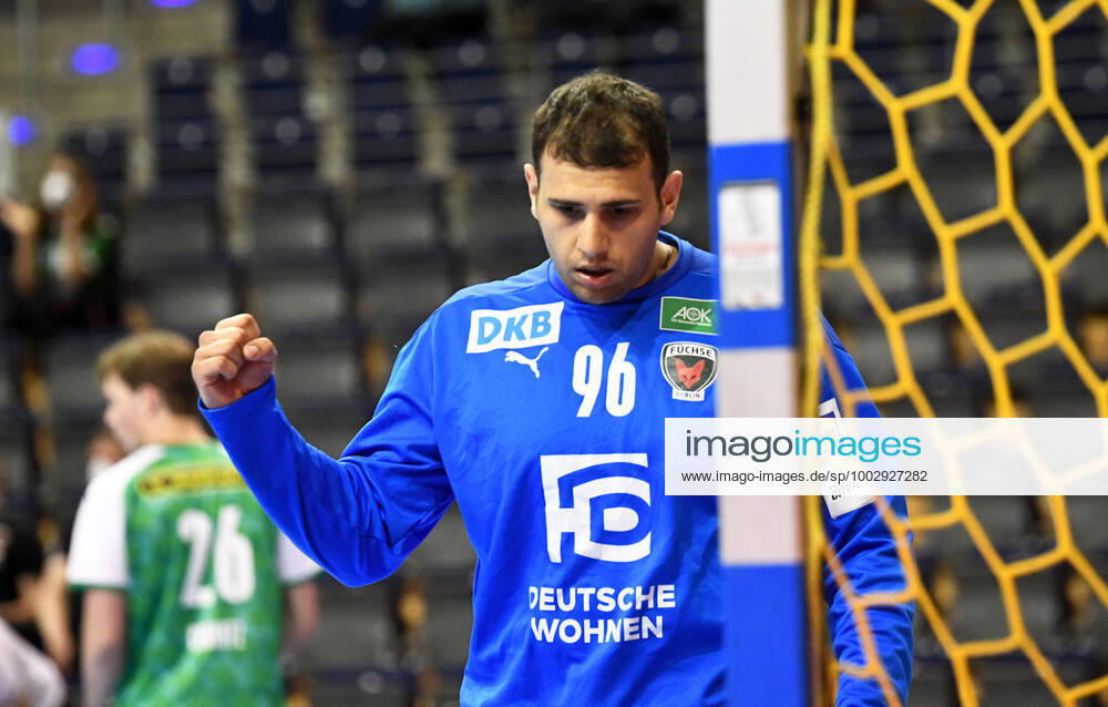 Handball, Herren, Saison 2020 2021, 1. Bundesliga (32. Spieltag), Füchse Berlin - HC Erlangen, Torhüter Dejan Milosavljev (Füchse Berlin), 30.05. 2021,