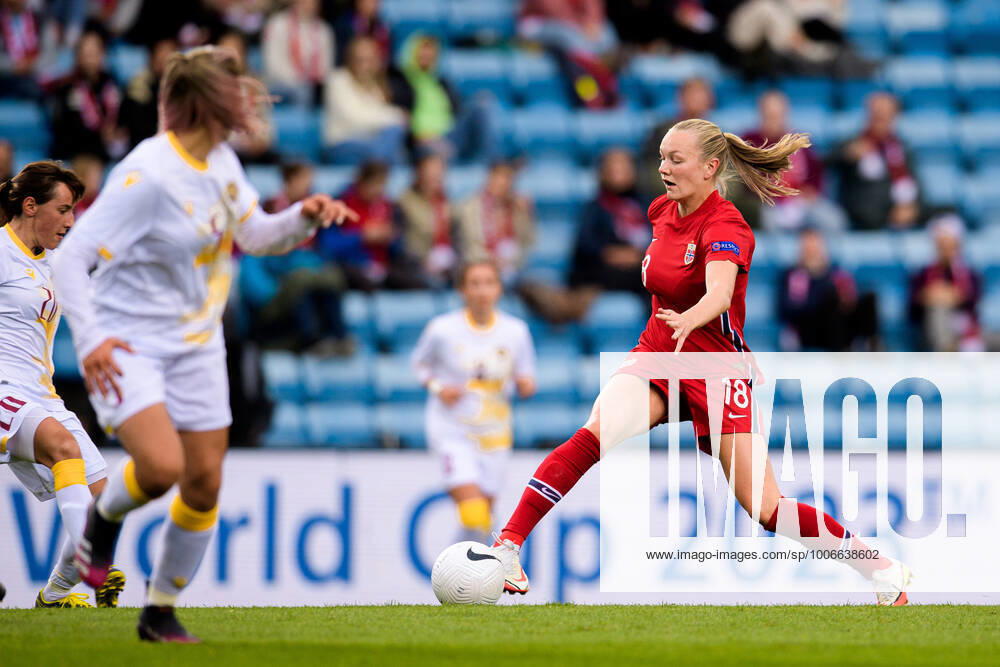 Frida Maanum of Norway during the FIFA Women s World Cup Qualifier football match between Norway and Armenia on September 16, 2021 in Oslo. Photo: Vegard Wivestad Grott BILDBYRAN kod VG VG0168 bbeng fotball soccer football fotboll FIFA World Cup, WM, Weltmeisterschaft, Fussball qualifiers vm-kvalifisering kvinner vm kvalik landskamp dam norge norway armenia