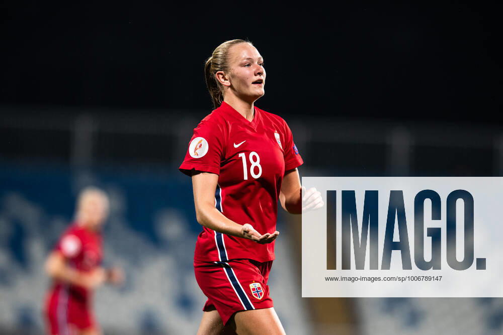 Frida Maanum of Norway during the FIFA Women s World Cup Qualifier football match between Kosovo and Norway on September 21, 2021 in Pristina. Photo: Vegard Wivestad Grott BILDBYRAN kod VG VG0172 bbeng fotball soccer football fotboll FIFA World Cup, WM, Weltmeisterschaft, Fussball qualifiers vm-kvalifisering kvinner vm kvalik landskamp dam norge norway kosovo