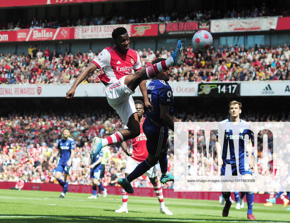 Football - 2021 2022 Premier League - Arsenal vs Leeds United - Emirates Stadium - Sunday 8th May 2022 Eddie Nketiah of Arsenal