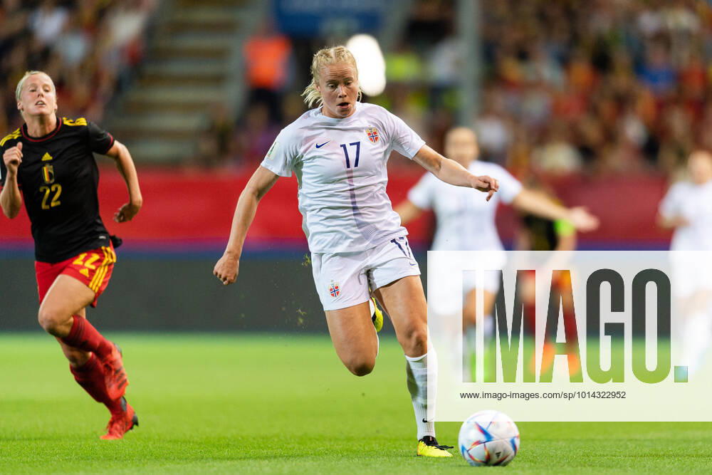 Julie Blakstad of Norway during the FIFA Women s World Cup Qualifier football match between Belgium and Norway on September 2, 2022 in Leuven. Photo: Vegard Grott BILDBYRAN kod VG VG0347 bbeng fotball soccer football fotboll FIFA World Cup, WM, Weltmeisterschaft, Fussball qualifiers vm-kvalifisering kvinner vm kvalik landskamp dam norge norway belgia belgium