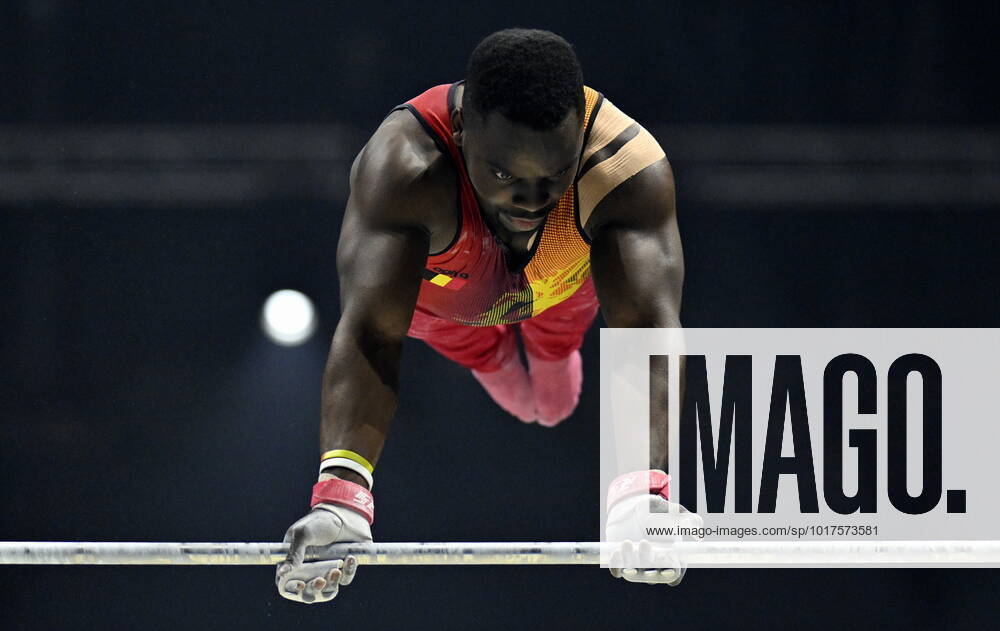 Belgian gymnast Noah Kuavita pictured during the mens podium training session on the first day of the World Artistic Gymnastics Championships in Liverpool, Saturday 29 October 2022. The Worlds take place from October 29 until November 6, 2022 in Liverpool, United Kingdom. ERICxLALMAND x47935828x