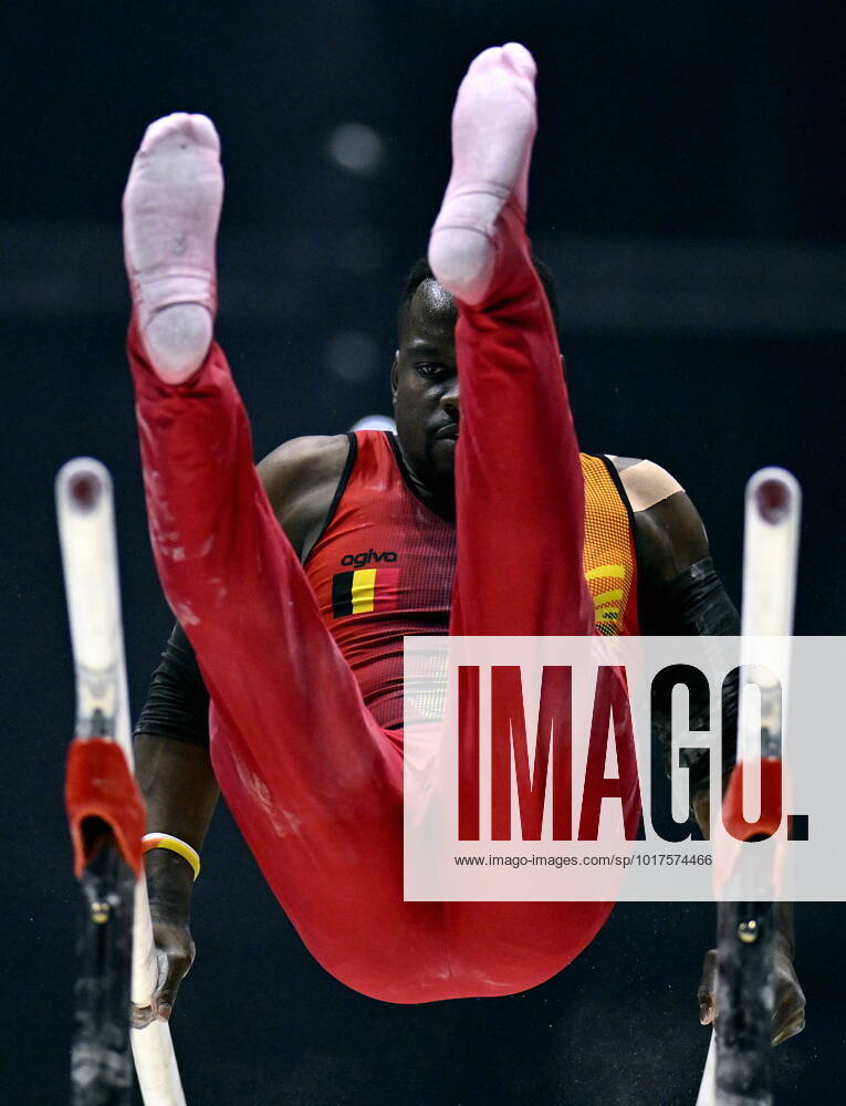Belgian gymnast Noah Kuavita pictured during the mens podium training session on the first day of the World Artistic Gymnastics Championships in Liverpool, Saturday 29 October 2022. The Worlds take place from October 29 until November 6, 2022 in Liverpool, United Kingdom. ERICxLALMAND x47938133x