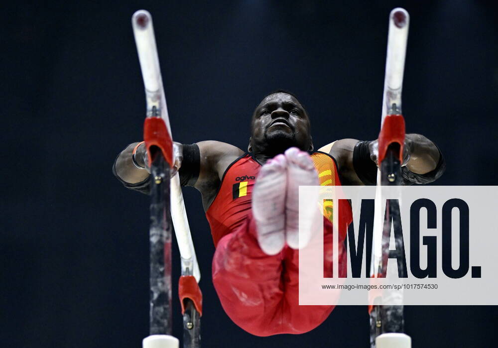 Belgian gymnast Noah Kuavita pictured during the mens podium training session on the first day of the World Artistic Gymnastics Championships in Liverpool, Saturday 29 October 2022. The Worlds take place from October 29 until November 6, 2022 in Liverpool, United Kingdom. ERICxLALMAND x47938210x