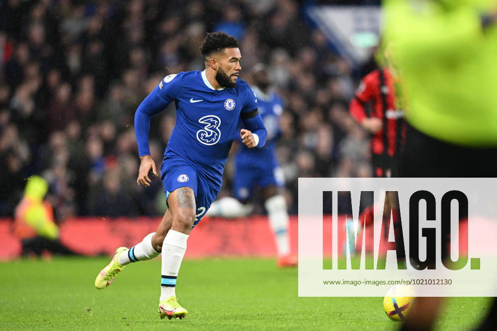 Chelsea v Bournemouth Premier League 27 12 2022. Chelsea defender Reece James (24) runs forward during the Premier League match between Chelsea and Bournemouth at Stamford Bridge, London, England on 27 December 2022. London Stamford Bridge Greater London England Editorial use only DataCo restrictions apply See www.football-dataco.com ,