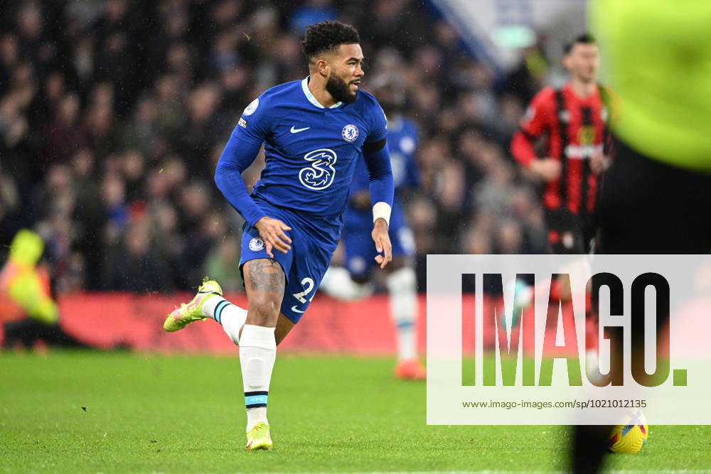 Chelsea v Bournemouth Premier League 27 12 2022. Chelsea defender Reece James (24) runs forward during the Premier League match between Chelsea and Bournemouth at Stamford Bridge, London, England on 27 December 2022. London Stamford Bridge Greater London England Editorial use only DataCo restrictions apply See www.football-dataco.com ,