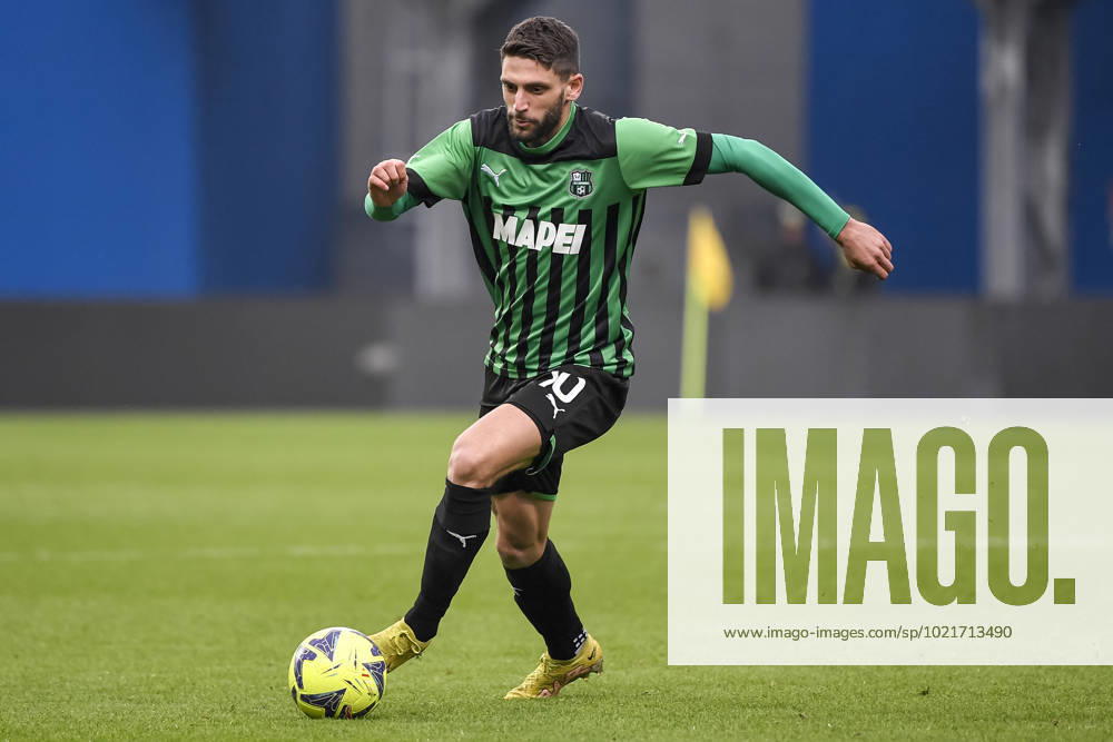 Domenico Berardi of US Sassuolo in action during the Serie A football match between US Sassuolo and UC Sampdoria at Citta del Tricolore stadium in Reggio Emilia (Italy), January 4th 2023. Photo Andrea Staccioli Insidefoto andreaxstaccioli