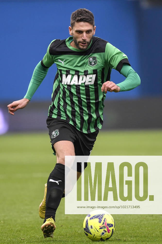 Domenico Berardi of US Sassuolo in action during the Serie A football match between US Sassuolo and UC Sampdoria at Citta del Tricolore stadium in Reggio Emilia (Italy), January 4th 2023. Photo Andrea Staccioli Insidefoto andreaxstaccioli