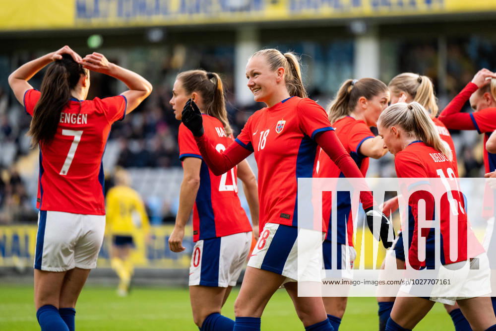 Frida Maanum of Norway celebrates after scoring 1-1 during the International Friendly, Länderspiel, Nationalmannschaft football match between Sweden and Norway on April 11, 2023 in Göteborg. Photo: Jörgen Jarnberger BILDBYRAN COP 112 JJ0272 fotboll football soccer fotball träningslandskamp international friendly sverige a sweden norge norway dam bbeng jubel
