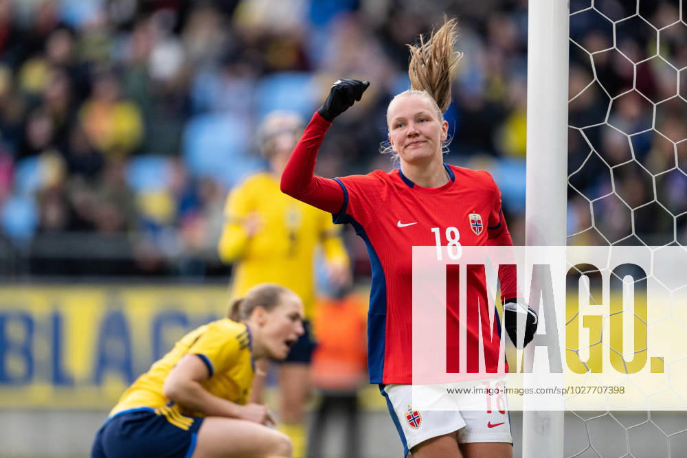 Frida Maanum of Norway celebrates after scoring 1-1 during the International Friendly, Länderspiel, Nationalmannschaft football match between Sweden and Norway on April 11, 2023 in Göteborg. Photo: Jörgen Jarnberger BILDBYRAN COP 112 JJ0272 fotboll football soccer fotball träningslandskamp international friendly sverige a sweden norge norway dam bbeng jubel