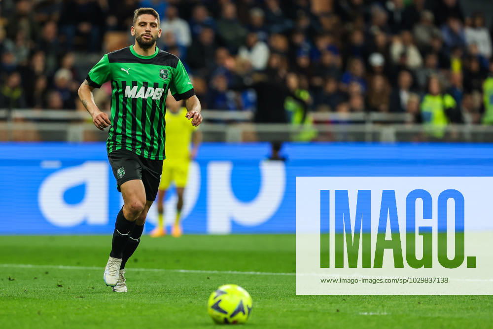 Domenico Berardi of US Sassuolo in action during Serie A 2022 23 football match between FC Internazionale and US Sassuolo at Giuseppe Meazza Stadium, Milan, Italy on May 13, 2023 - Milan Stadio Giuseppe Meazza Milan Italy