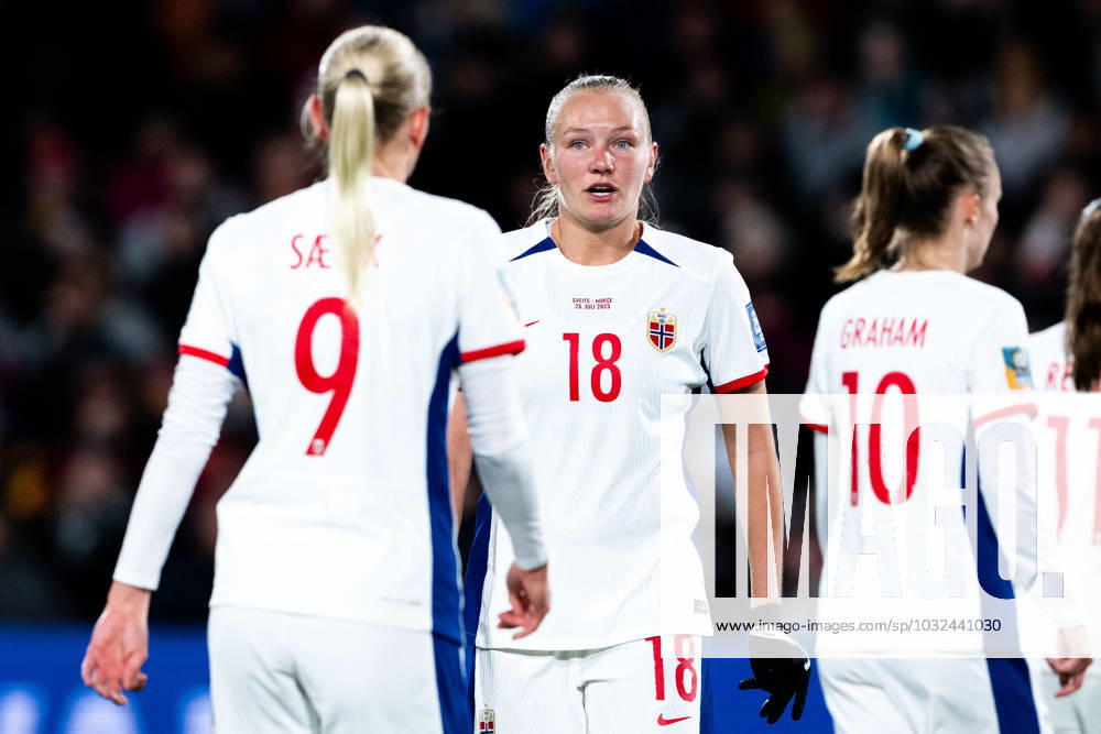 Frida Maanum of Norway during the FIFA Women s World Cup football match between Switzerland and Norway on July 25, 2023 in Hamilton. Photo: Vegard Grott BILDBYRAN kod VG VG0497 bbeng fotball fotboll football a kvinner dam fotbolls-vm fotball vm kvinner världsmästerskap verdensmesterskap vm fifa womens world cup day 6 switzerland schweiz sveits norge norway