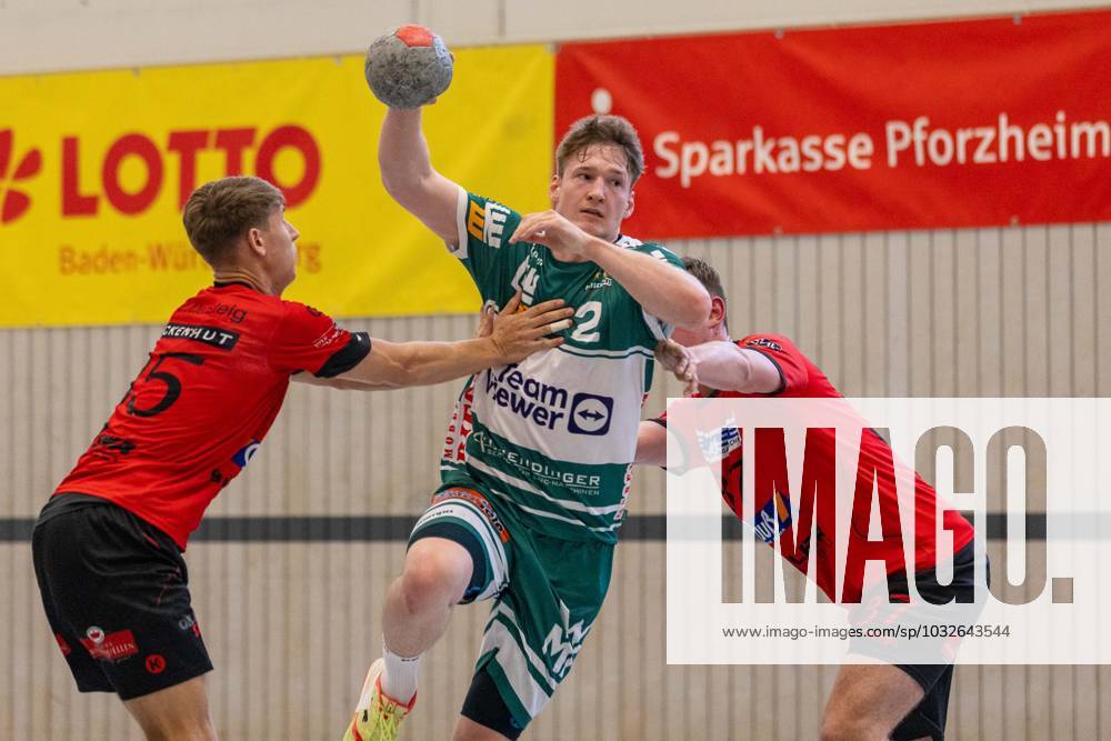 Oskar Neudeck (FRISCH AUF! Goeppingen, 02) erzielt ein Tor Frisch Auf Goeppingen vs. TSV Altensteig, S CUP Altensteig, Handball, 28.07.2023 Frisch Auf Goeppingen vs. TSV Altensteig, S CUP Altensteig, Handball, 28.07.2023 Altensteig