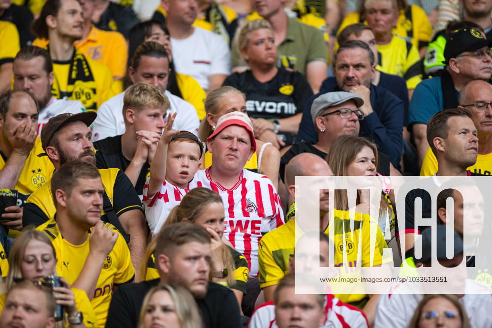 1.Bundesliga, 1.Spieltag: Borussia Dortmund - 1.FC Koeln, Dortmund, Signal Iduna Park, 19.08.2023 Fans von 1. FC Koeln 1.Bundesliga, 1.Spieltag: Borussia Dortmund - 1.FC Koeln, Dortmund, Signal Iduna Park, 19.08.2023 DFL Regulations prohibit any of use of photographs as image sequences and quasi video