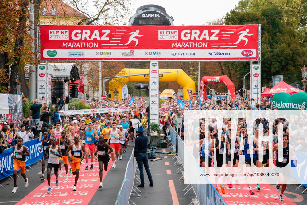 RUNNING - Graz Marathon 2023 GRAZ,AUSTRIA,08.OCT.23 - RUNNING - Graz Marathon. Image shows an overview with participants. GEPAxpictures xJohannesxFriedl