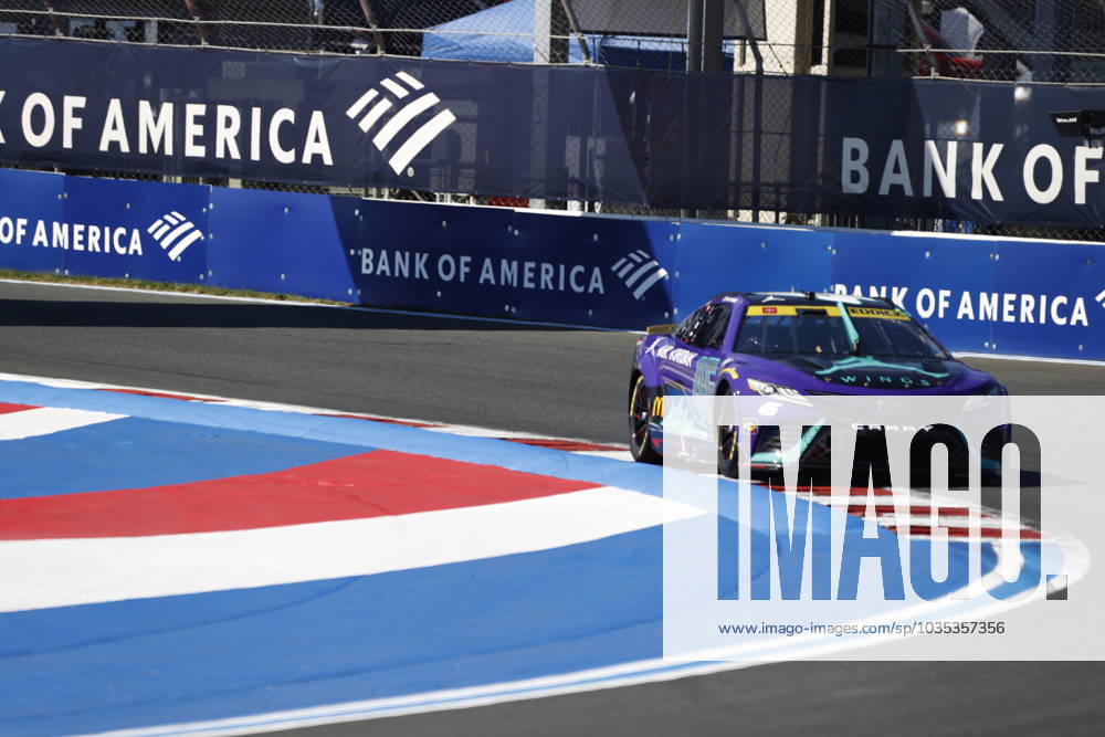 CHARLOTTE, NC - OCTOBER 07: Tyler Reddick ( 45 23XI Racing Jordan Brand Toyota) races into turn 3 during qualifying for the NASCAR, Motorsport, USA Cup Series Playoff Bank of America ROVAL 400 on October 07, 2023 at Charlotte Motor Speedway in Charlotte, NC. (Photo by Jeff Robinson Icon Sportswire) AUTO: OCT 07 NASCAR Cup Series Playoff Bank of America ROVAL 400 Icon2310072865400