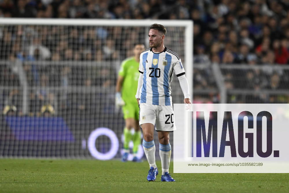 Alexis Mac Allister of Argentina during the FIFA World Cup, WM, Weltmeisterschaft, Fussball 2026 Qualifier match between Argentina and Paraguay at Estadio Mas Monumental Antonio Vespucio Liberti on October 12, 2023 in Buenos Aires, Arg Argentina v Paraguay : FIFA World Cup 2026 Qualifier match