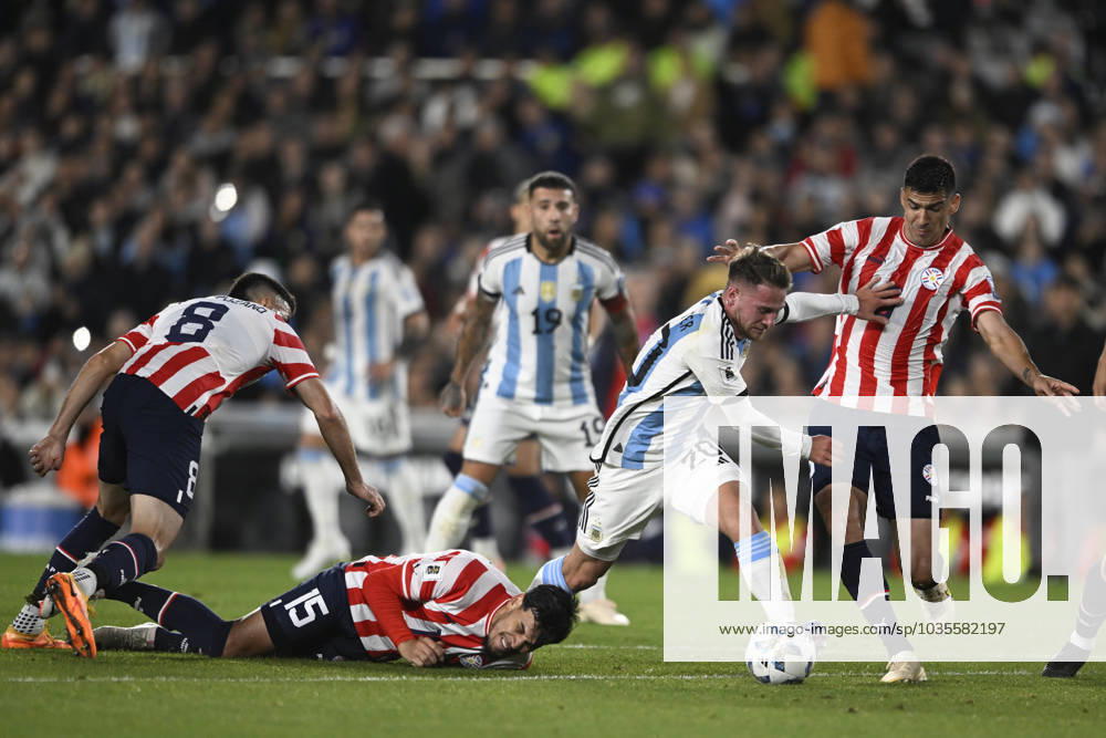 Alexis Mac Allister of Argentina during the FIFA World Cup, WM, Weltmeisterschaft, Fussball 2026 Qualifier match between Argentina and Paraguay at Estadio Mas Monumental Antonio Vespucio Liberti on October 12, 2023 in Buenos Aires, Arg Argentina v Paraguay : FIFA World Cup 2026 Qualifier match